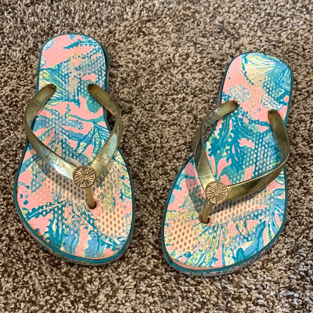 Lilly Pulitzer flip flops -used condition